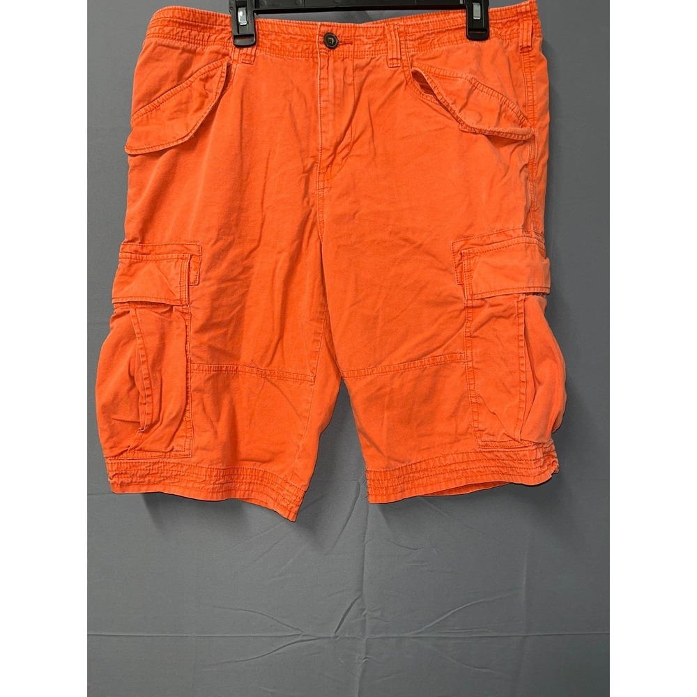 Dressmann Cargo Shorts Mens Large Orange Wool Streetwear Hiking Camping Outdoor